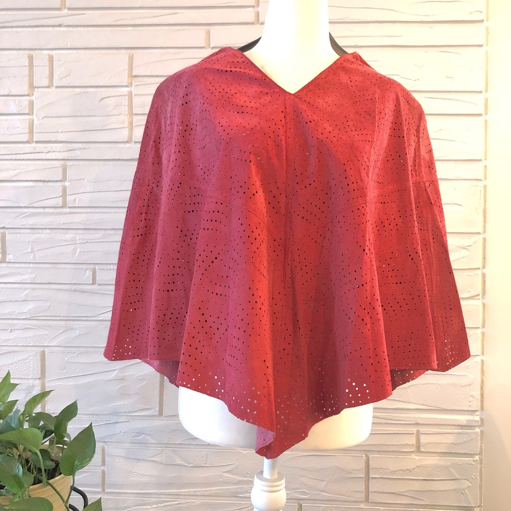 Cape by Co & Eddy, S/M genuine suede (Poncho)